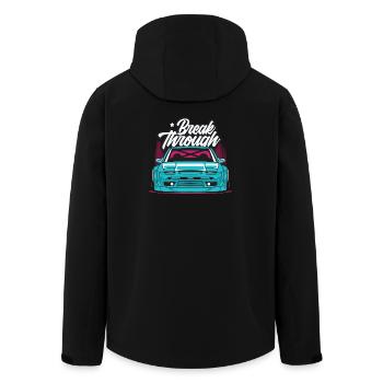 Break Through Neon Car Graphic - Men’s Recycled Softshell Jacket by Stanley/Stella - black - Back - AI Model Male 185 light (185cm)