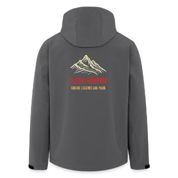Ultra Running - Wo Legenden gemacht werden - Recycelte Männer Softshell-Jacke von Stanley/Stella - Anthrazit - Hinten - AI Model Male 185 light (185cm)
