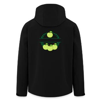 Pommes en couronne de laurier pommes vertes - Veste softshell homme en polyester recyclé Stanley/Stella - noir - Dos - AI Model Male 185 light (185cm)