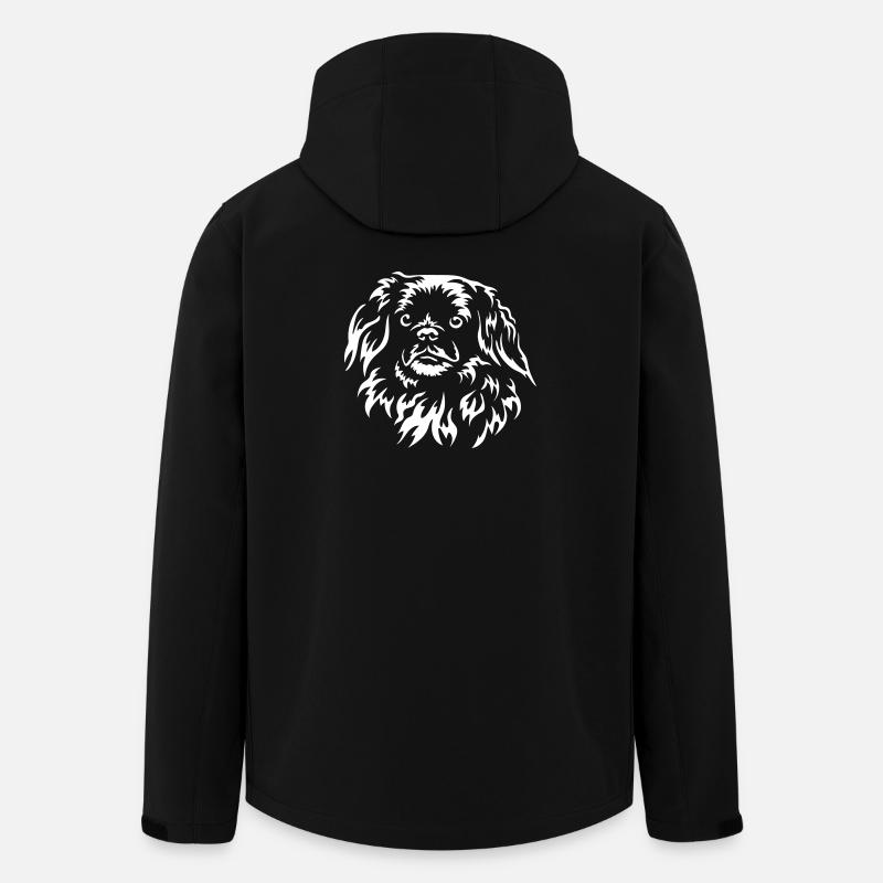 Tibet Spaniel Kopf "BlackEdition" - Recycelte Männer Softshell-Jacke von Stanley/Stella - Schwarz