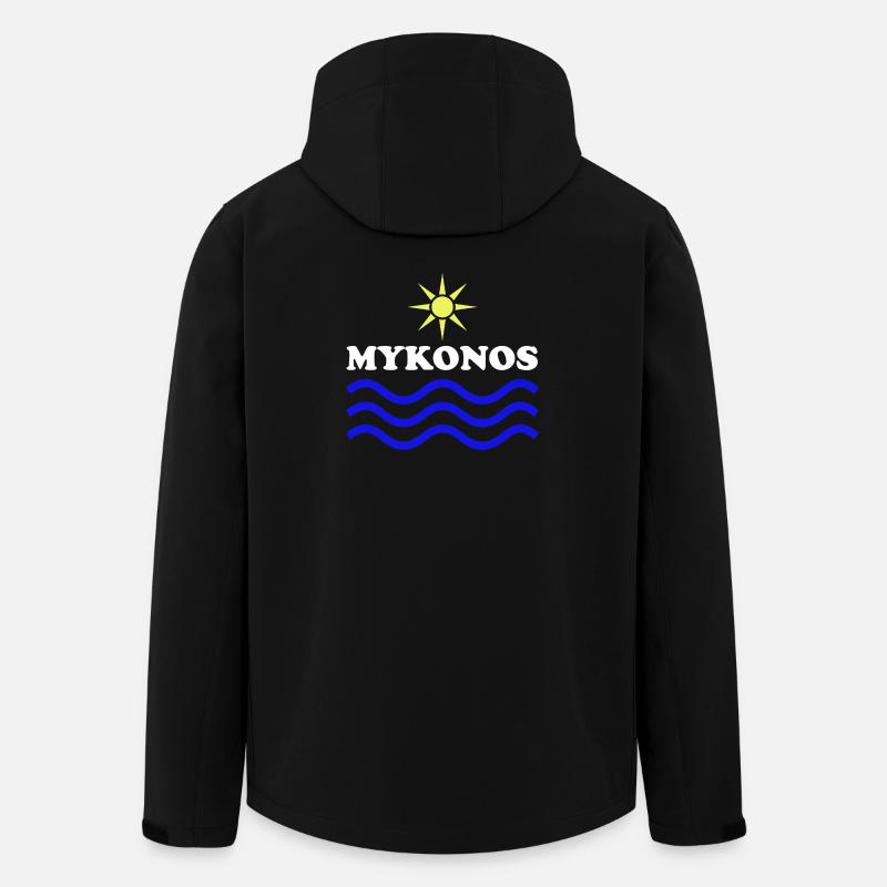 MYKONOS-GRÈCE Eau Solaire - Veste softshell homme en polyester recyclé Stanley/Stella - noir
