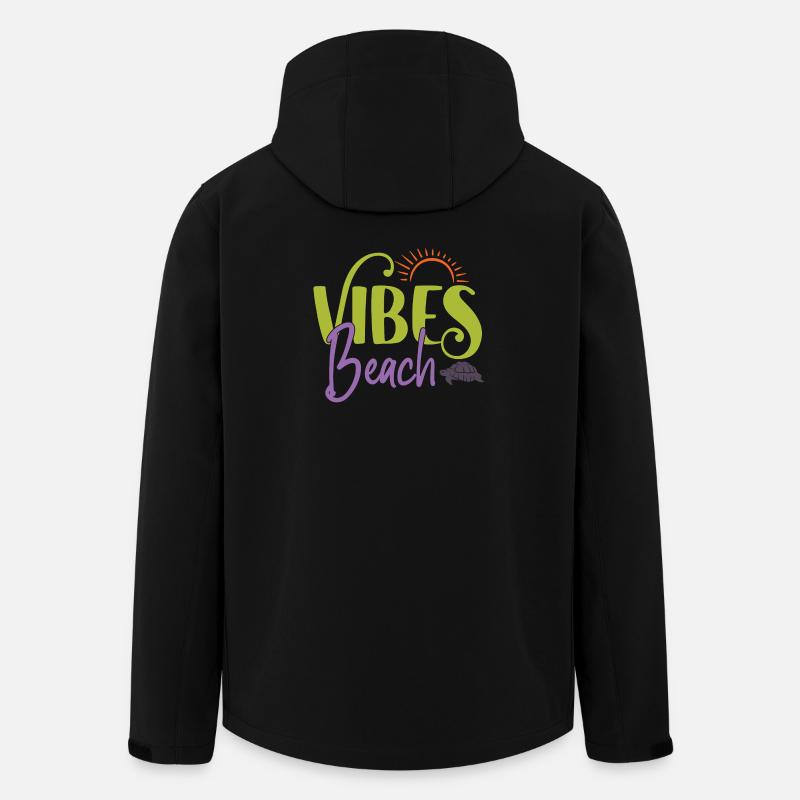 Beach Vibes - Men’s Recycled Softshell Jacket Discoverer by Stanley/Stella - black