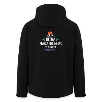 Ultra-Marathonläufer machen es länger - Recycelte Männer Softshell-Jacke von Stanley/Stella - Schwarz - Hinten - AI Model Male 185 light (185cm)