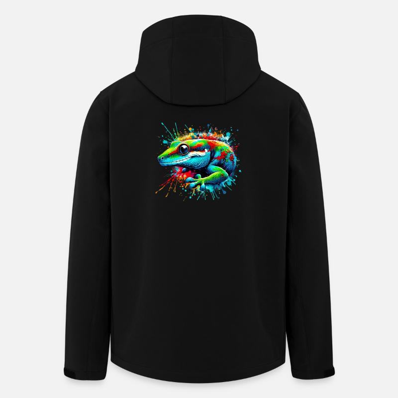 Gecko - Recycelte Männer Softshell-Jacke von Stanley/Stella - Schwarz