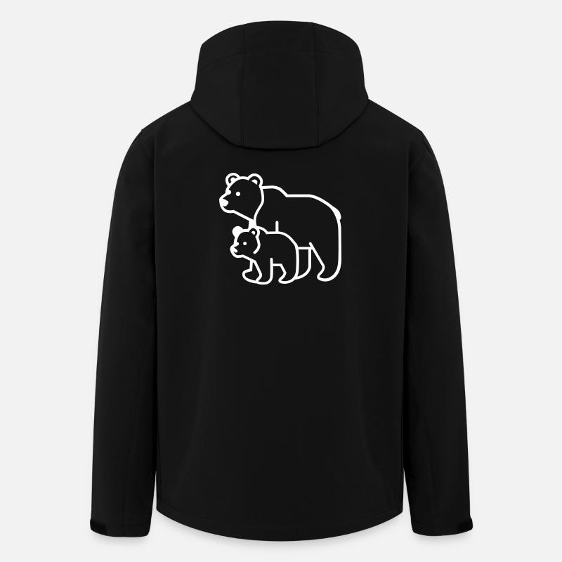 mama bear, papa bear - Men’s Recycled Softshell Jacket by Stanley/Stella - black