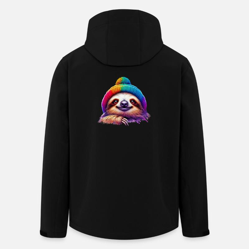 Paresseux avec bonnet de laine - Veste softshell homme en polyester recyclé Stanley/Stella - noir