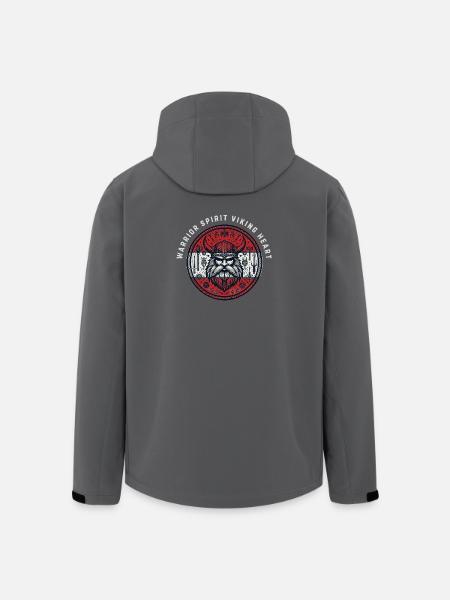 Viking Heart Warrior Emblem - Men’s Recycled Softshell Jacket by Stanley/Stella - black