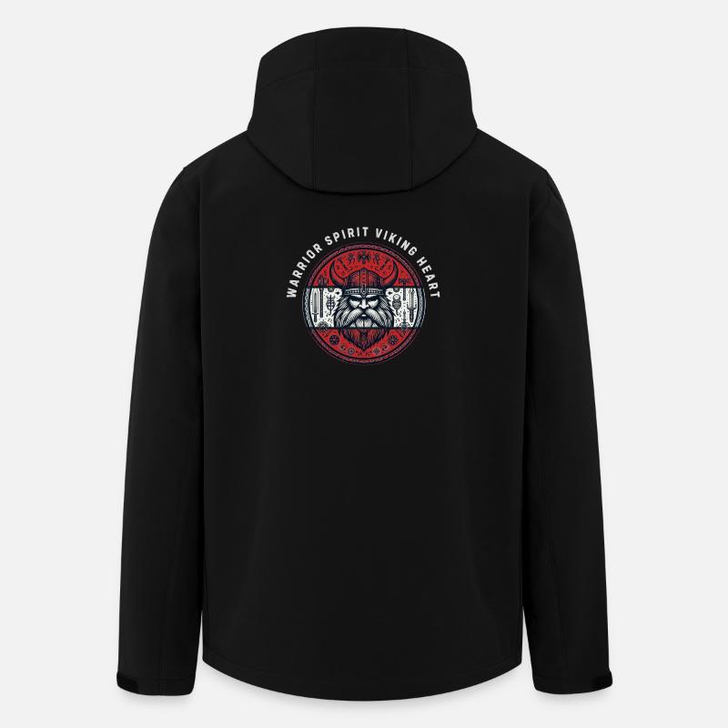 Wikingerherz-Krieger-Emblem - Recycelte Männer Softshell-Jacke von Stanley/Stella - Schwarz