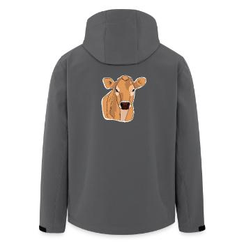 Kuh Kühe - Recycelte Männer Softshell-Jacke von Stanley/Stella - Schwarz - Hinten - AI Model Male 185 light (185cm)