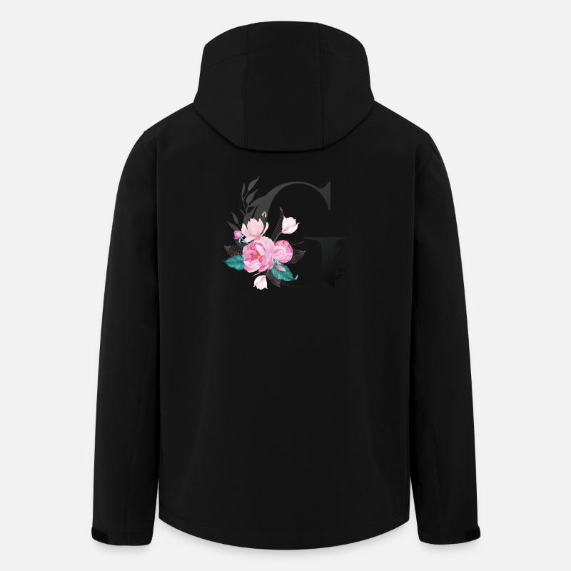 Eleganter Buchstabe 'G' mit Blumen - Recycelte Männer Softshell-Jacke von Stanley/Stella - Schwarz
