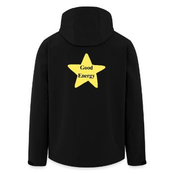 Good Energy - Recycelte Männer Softshell-Jacke von Stanley/Stella - Schwarz - Hinten - AI Model Male 185 light (185cm)
