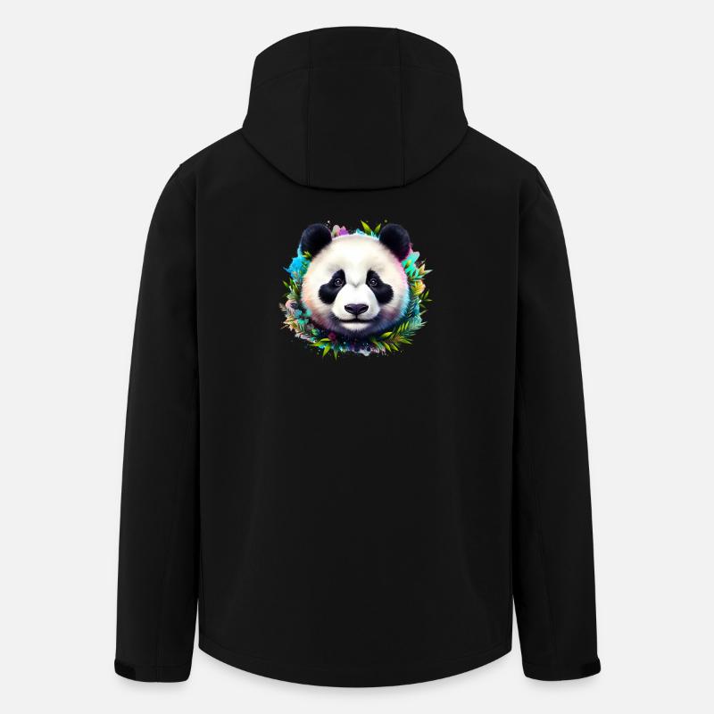 Panda - Men’s Recycled Softshell Jacket by Stanley/Stella - black