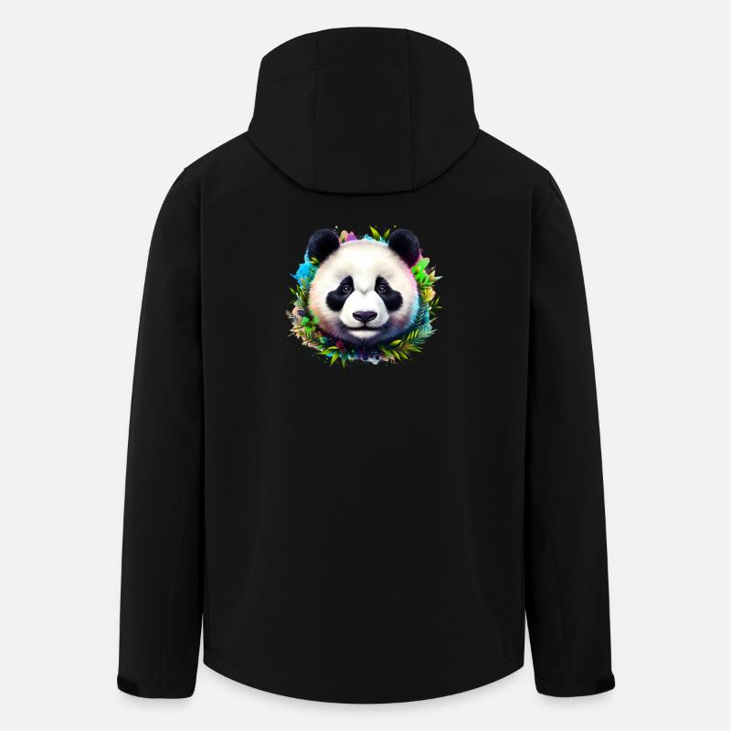 Panda - Men’s Recycled Softshell Jacket by Stanley/Stella - black