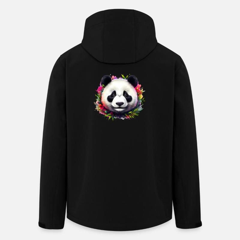 Panda - Recycelte Männer Softshell-Jacke von Stanley/Stella - Schwarz
