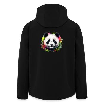 Panda - Recycelte Männer Softshell-Jacke von Stanley/Stella - Schwarz - Hinten - AI Model Male 185 light (185cm)