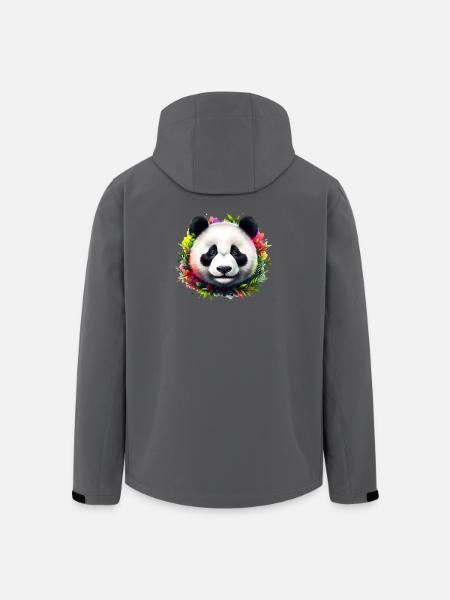 Panda - Recycelte Männer Softshell-Jacke von Stanley/Stella - Schwarz