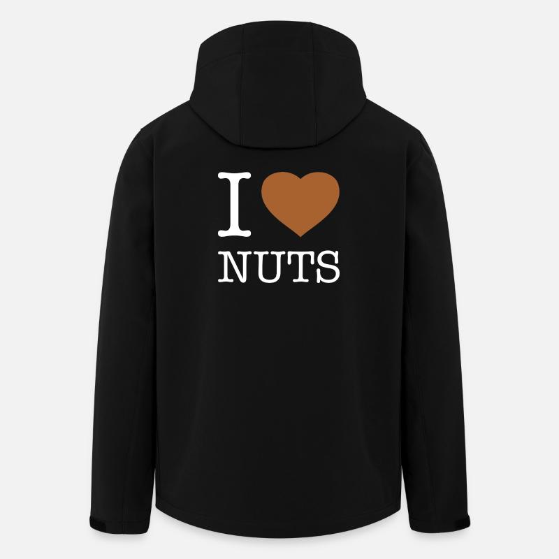 I LOVE NUTS - Recycelte Männer Softshell-Jacke von Stanley/Stella - Schwarz