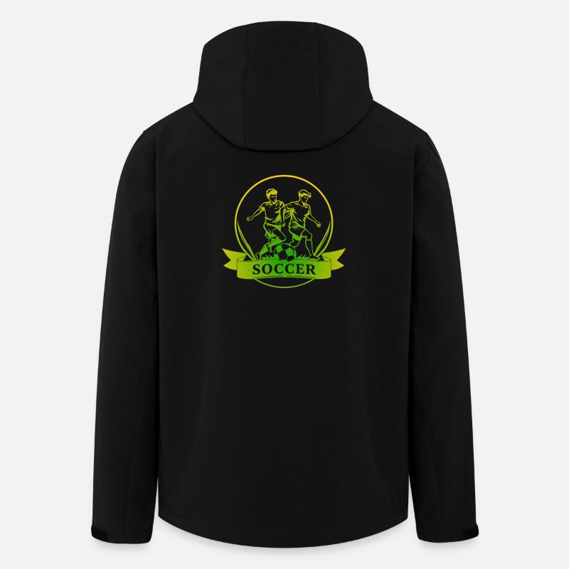 Fußballer Logo - Recycelte Männer Softshell-Jacke von Stanley/Stella - Schwarz