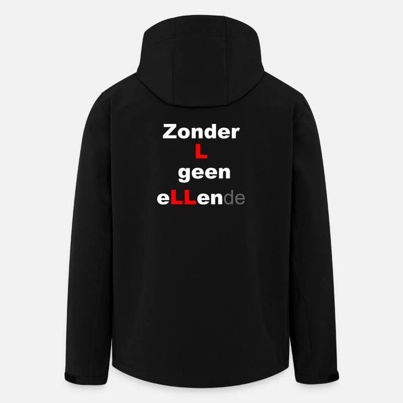 Abstrakter geometrischer Kunstmusterdruck - Recycelte Männer Softshell-Jacke von Stanley/Stella - Schwarz