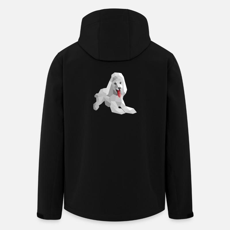 Elegant low poly poodle - Men’s Recycled Softshell Jacket by Stanley/Stella - black