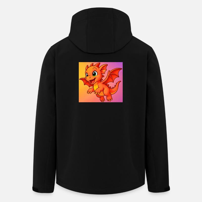 Drache - Recycelte Männer Softshell-Jacke von Stanley/Stella - Schwarz