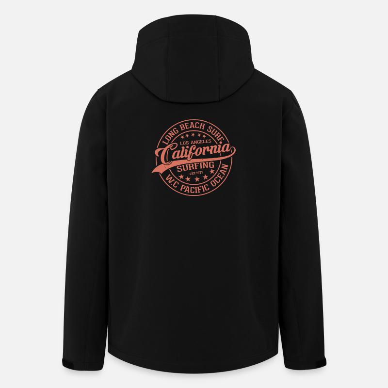 California Surfer Wellen Muster - Recycelte Männer Softshell-Jacke von Stanley/Stella - Schwarz