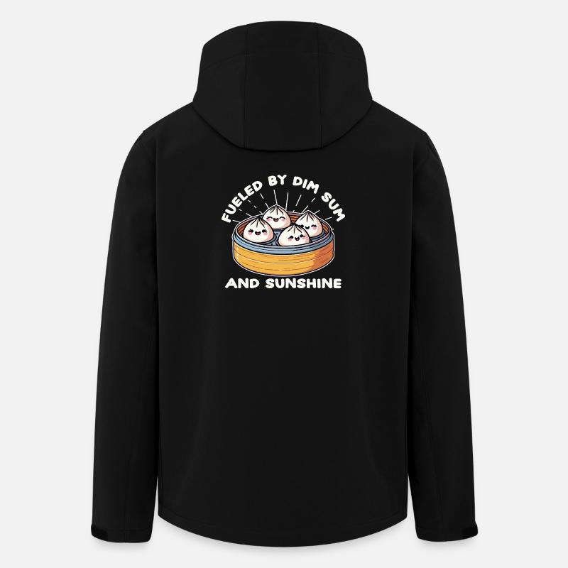 Dim Sum Fröhliche Sonne - Recycelte Männer Softshell-Jacke von Stanley/Stella - Schwarz