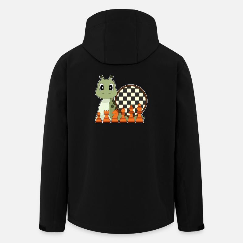 Snail Chessboard Chess Board Game - Men’s Recycled Softshell Jacket by Stanley/Stella - black