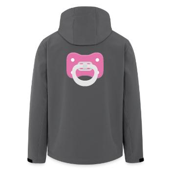 Tetine_rose - Veste softshell homme en polyester recyclé Stanley/Stella - charbon - Dos - AI Model Male 185 light (185cm)