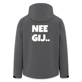 nein du - Recycelte Männer Softshell-Jacke von Stanley/Stella - Schwarz - Hinten - AI Model Male 185 light (185cm)
