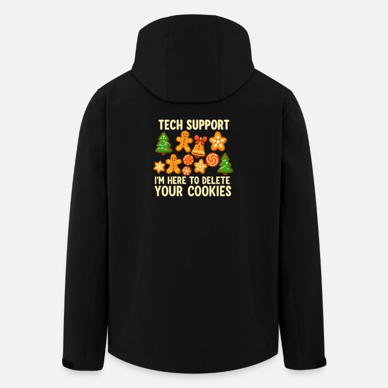 Support technique Cookie Noël Mème - Veste softshell homme en polyester recyclé Stanley/Stella - noir
