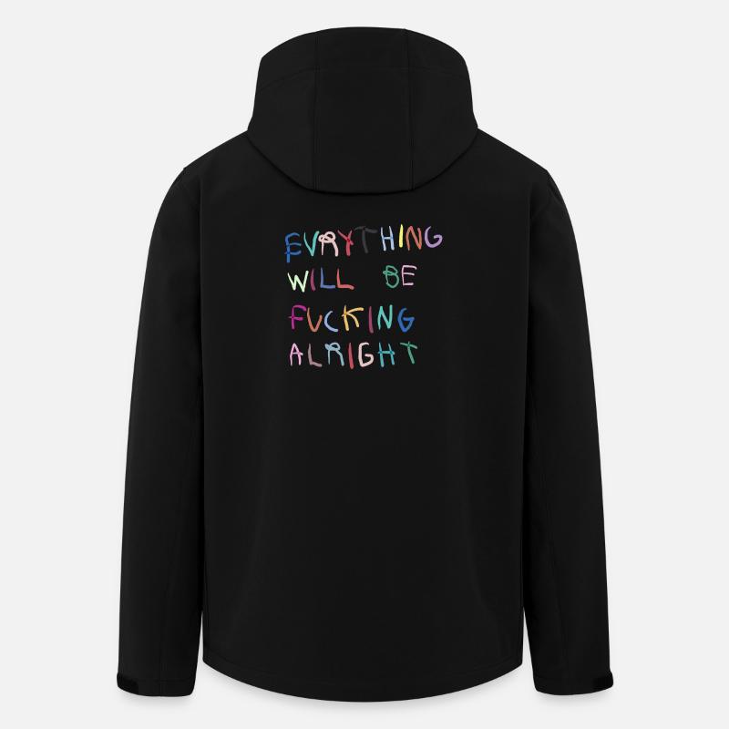 Everything will be alright bunt  - Recycelte Männer Softshell-Jacke von Stanley/Stella - Schwarz
