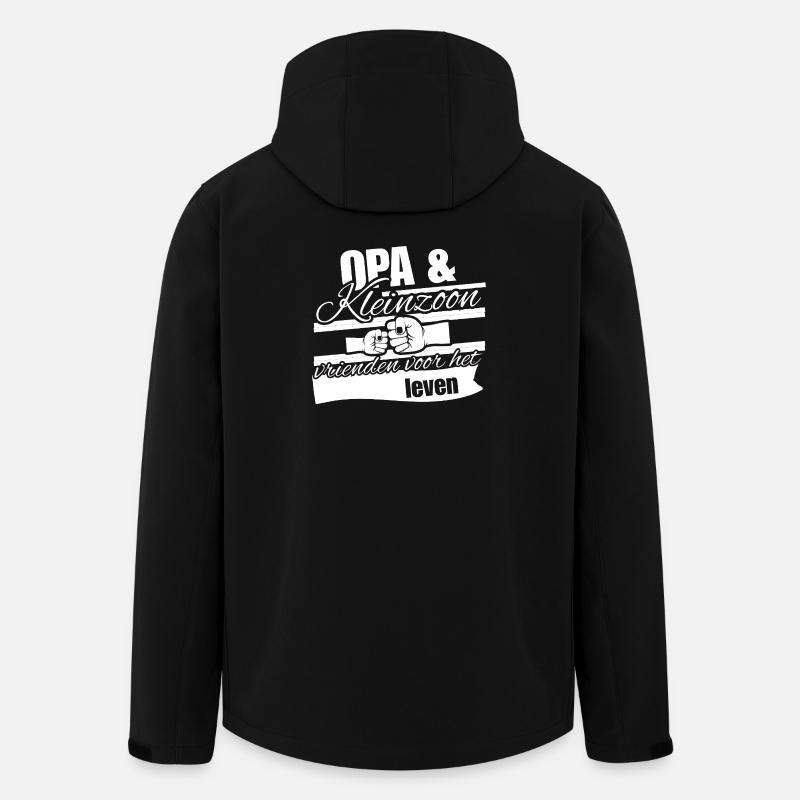 Opa & Enkel – Freunde fürs Leben - Recycelte Männer Softshell-Jacke von Stanley/Stella - Schwarz