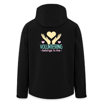 L’appréciation du bénévolat m’appartient Bénévole - Veste softshell homme en polyester recyclé Stanley/Stella - noir - Dos - AI Model Male 185 light (185cm)