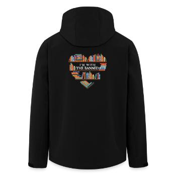 Ich stehe auf der Seite des Zitats des Banned Reading Freedom Buches - Recycelte Männer Softshell-Jacke von Stanley/Stella - Schwarz - Hinten - AI Model Male 185 light (185cm)