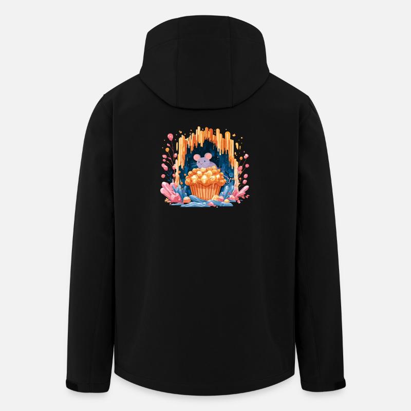 Kuschel-Maus im Popcorn-Krater - Recycelte Männer Softshell-Jacke von Stanley/Stella - Schwarz