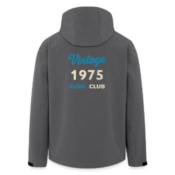 Vintage 1975 Judo Club Retro Birth Year Gift - Men’s Recycled Softshell Jacket by Stanley/Stella - black - Back - AI Model Male 185 light (185cm)
