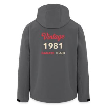 Vintage 1981 – Année de naissance rétro du Karate Club - Veste softshell homme en polyester recyclé Stanley/Stella - noir - Dos - AI Model Male 185 light (185cm)