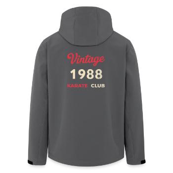 Millésime 1988 – Année de naissance rétro du Karate Club - Veste softshell homme en polyester recyclé Stanley/Stella - noir - Dos - AI Model Male 185 light (185cm)