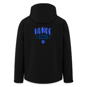 Hunde_Papa_-_Chien_-_Animal_-_Dog Lover_-_Dog - Veste softshell homme en polyester recyclé Stanley/Stella - noir - Dos - AI Model Male 185 light (185cm)