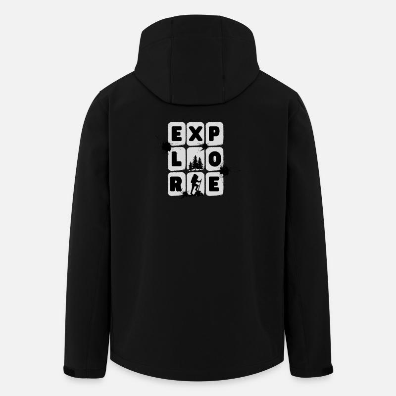 EXPLORE – Minimal Design - Recycelte Männer Softshell-Jacke von Stanley/Stella - Schwarz