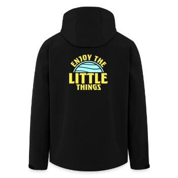 Enjoy The Little Things Dankbarkeit Achtsamkeit - Recycelte Männer Softshell-Jacke von Stanley/Stella - Schwarz - Hinten - AI Model Male 185 light (185cm)