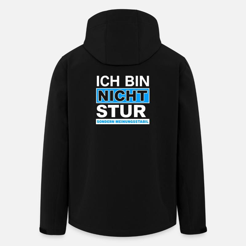 Ich bin nicht stur: Meinungsstabil - Recycelte Männer Softshell-Jacke von Stanley/Stella - Schwarz
