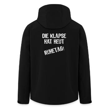 Le Klapse a un jour de repos aujourd’hui - Veste softshell homme en polyester recyclé Stanley/Stella - noir - Dos - AI Model Male 185 light (185cm)