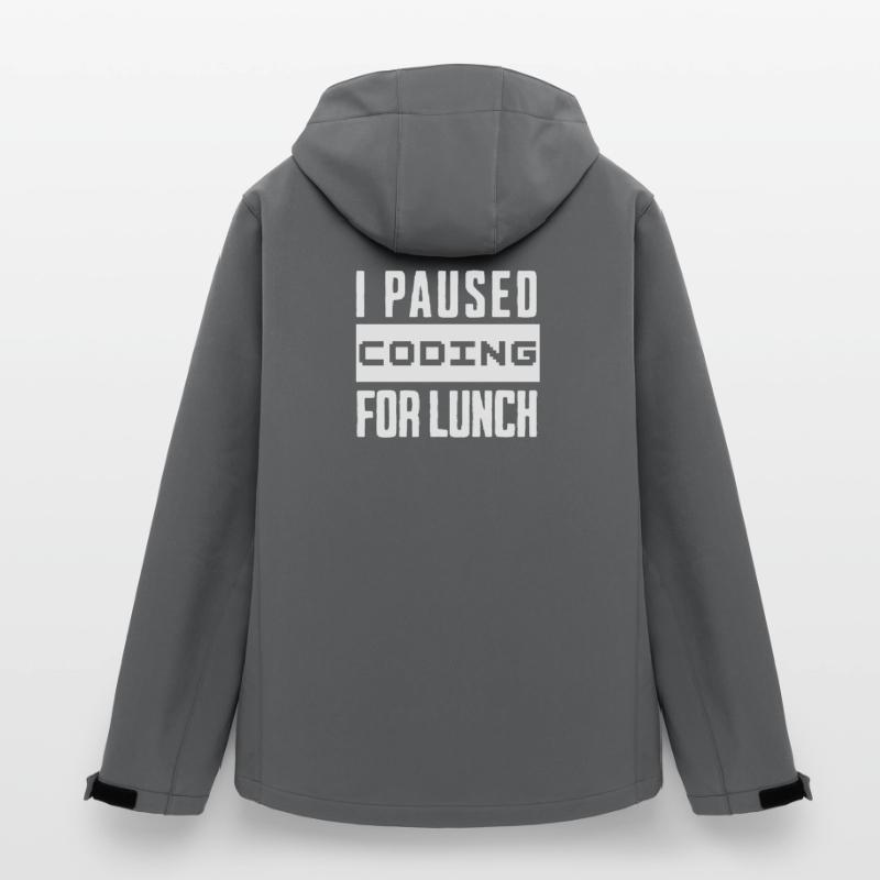 Codage de geeks, j’ai mis le codage en pause pour le déjeuner Veste softshell homme en polyester recyclé Stanley/Stella