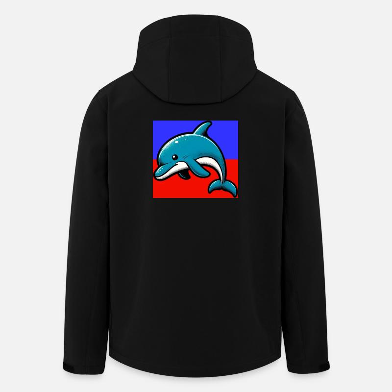 Delfin - Recycelte Männer Softshell-Jacke von Stanley/Stella - Schwarz