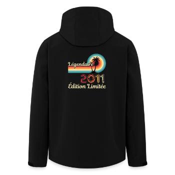 Legendary 2011, Limited Edition - Recycelte Männer Softshell-Jacke von Stanley/Stella - Schwarz - Hinten - AI Model Male 185 light (185cm)