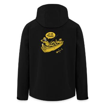 Encore un casting, Angler fun Shirt, sweat à capuche, casquette - Veste softshell homme en polyester recyclé Stanley/Stella - noir - Dos - AI Model Male 185 light (185cm)