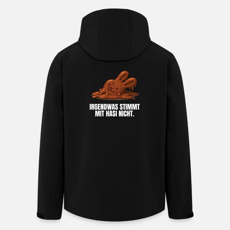 Bunny Easter Chocolate Bunny Funny - Men’s Recycled Softshell Jacket by Stanley/Stella - black