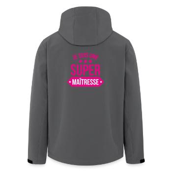 Super Maîtresse : L'Héroïne de l'École Primaire ! - Veste softshell homme en polyester recyclé Stanley/Stella - noir - Dos - AI Model Male 185 light (185cm)